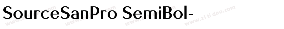 SourceSanPro SemiBol字体转换